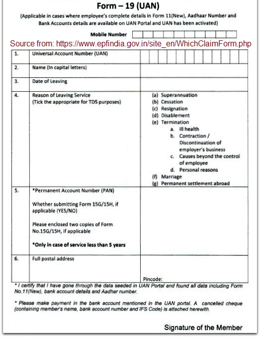 pf withdrawal forms 19 and 10c download google