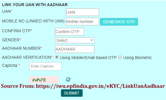 link your uan with aadhaar