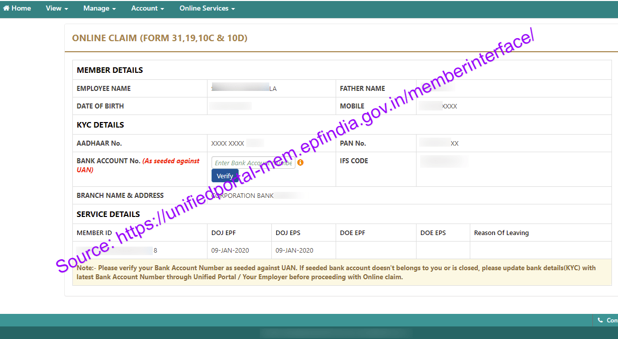 PF amount withdrawal / PF Money Withdraw in Advance at EPF Account