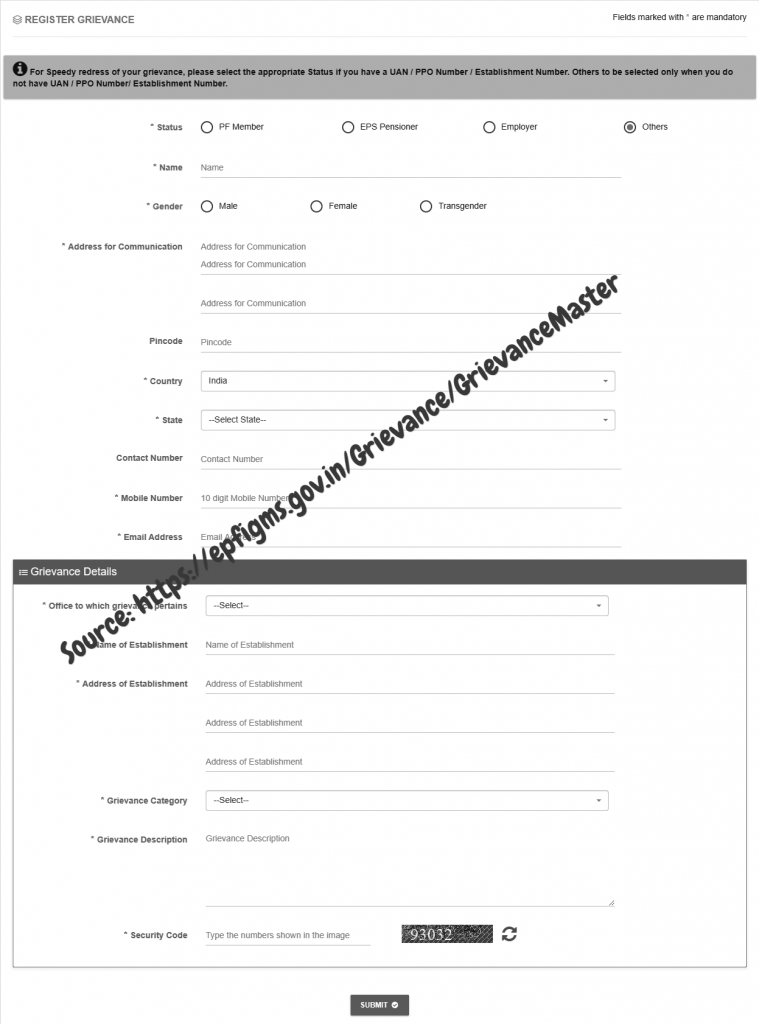 epfigms-gov-in-epf-grievance-online-registration-filling-process