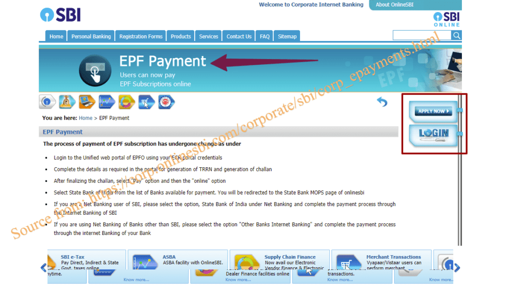 epf online payment